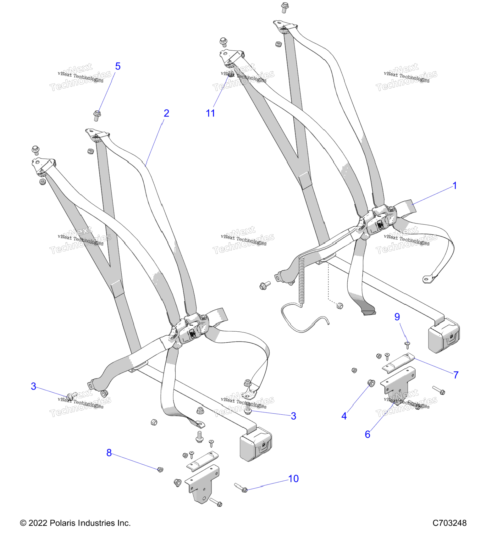 Body, Seat Belt Mounting 6 Point