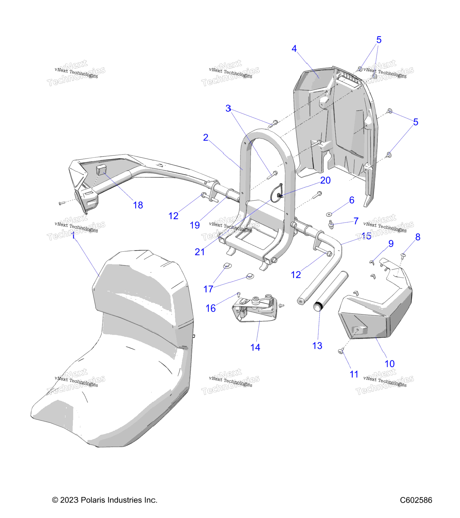 Body, Seat Asm., Pass