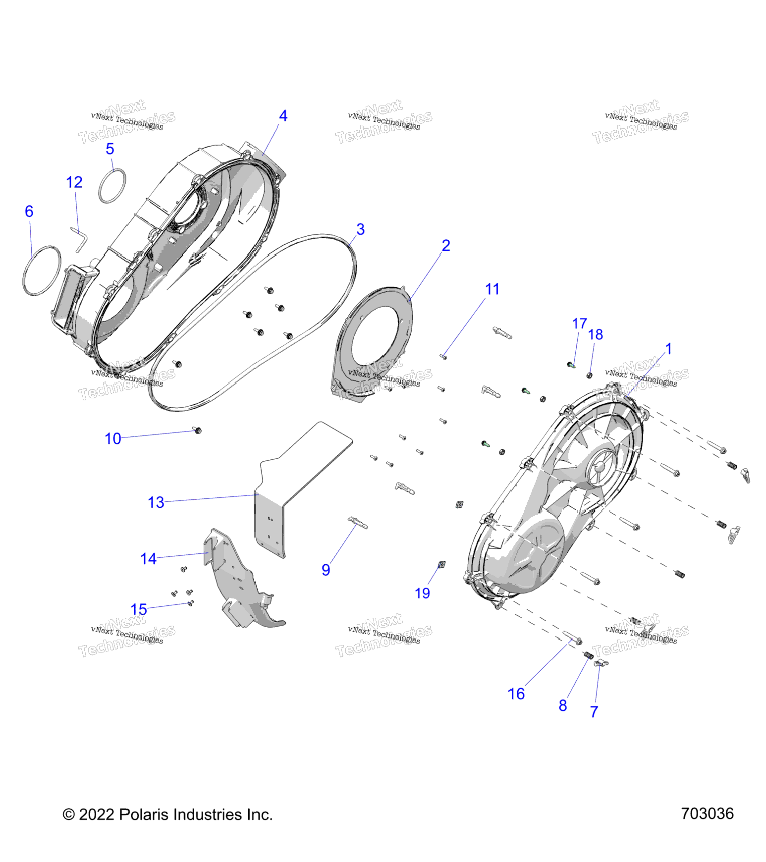 Drive Train, Clutch Cover, InnerOuter