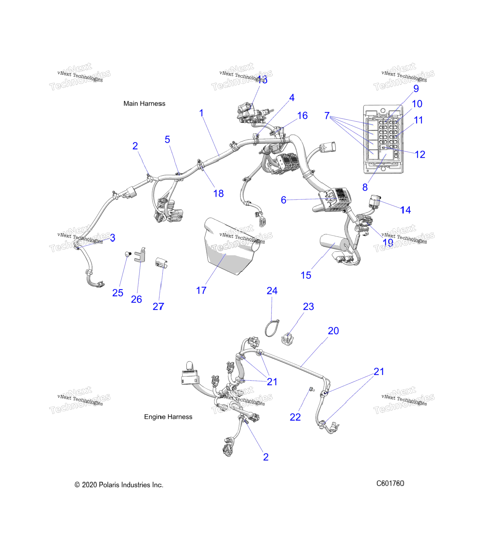 Electrical, Wire Harness, MainFuse Block