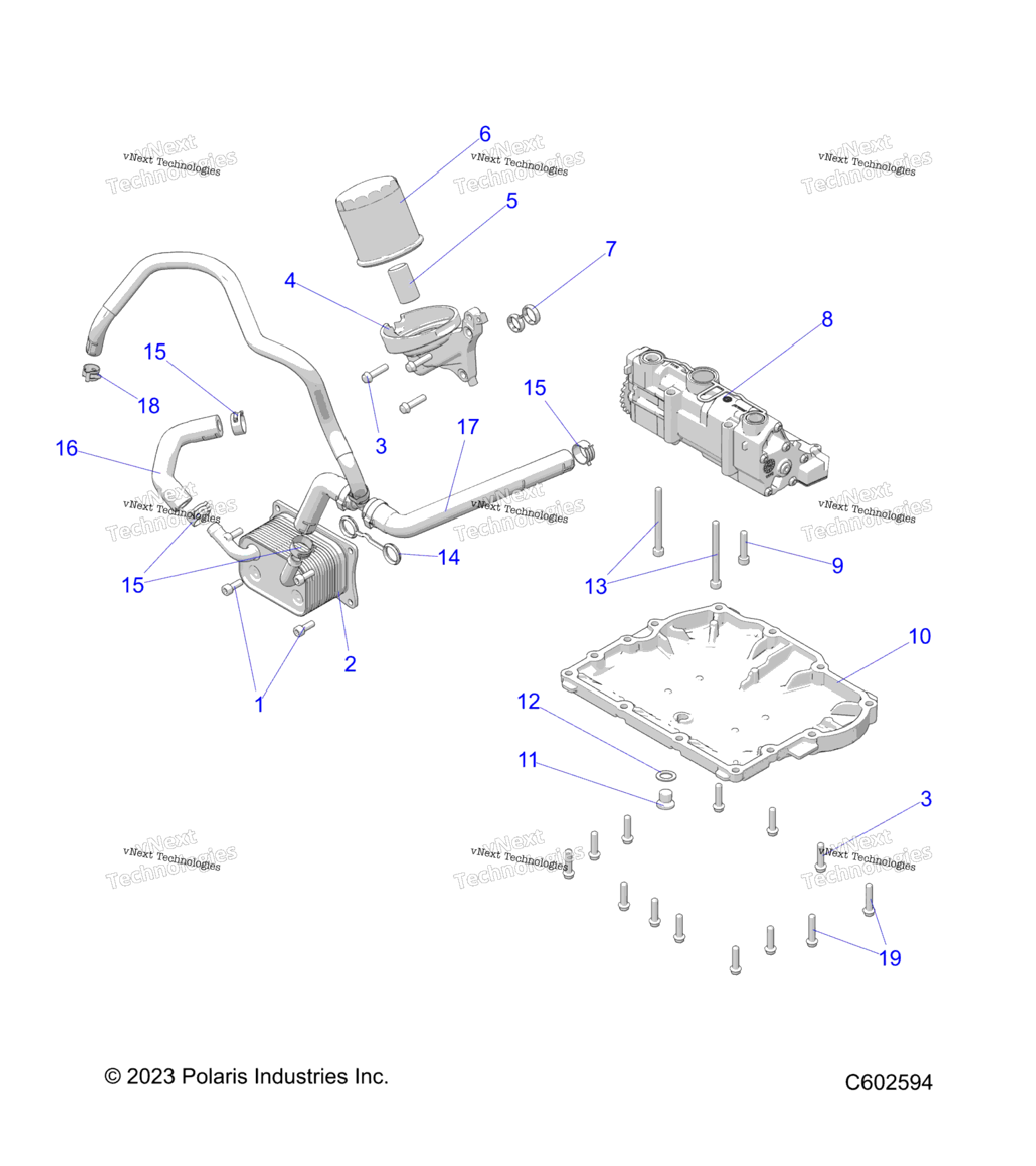 Engine, Oil PumpFilterCooler