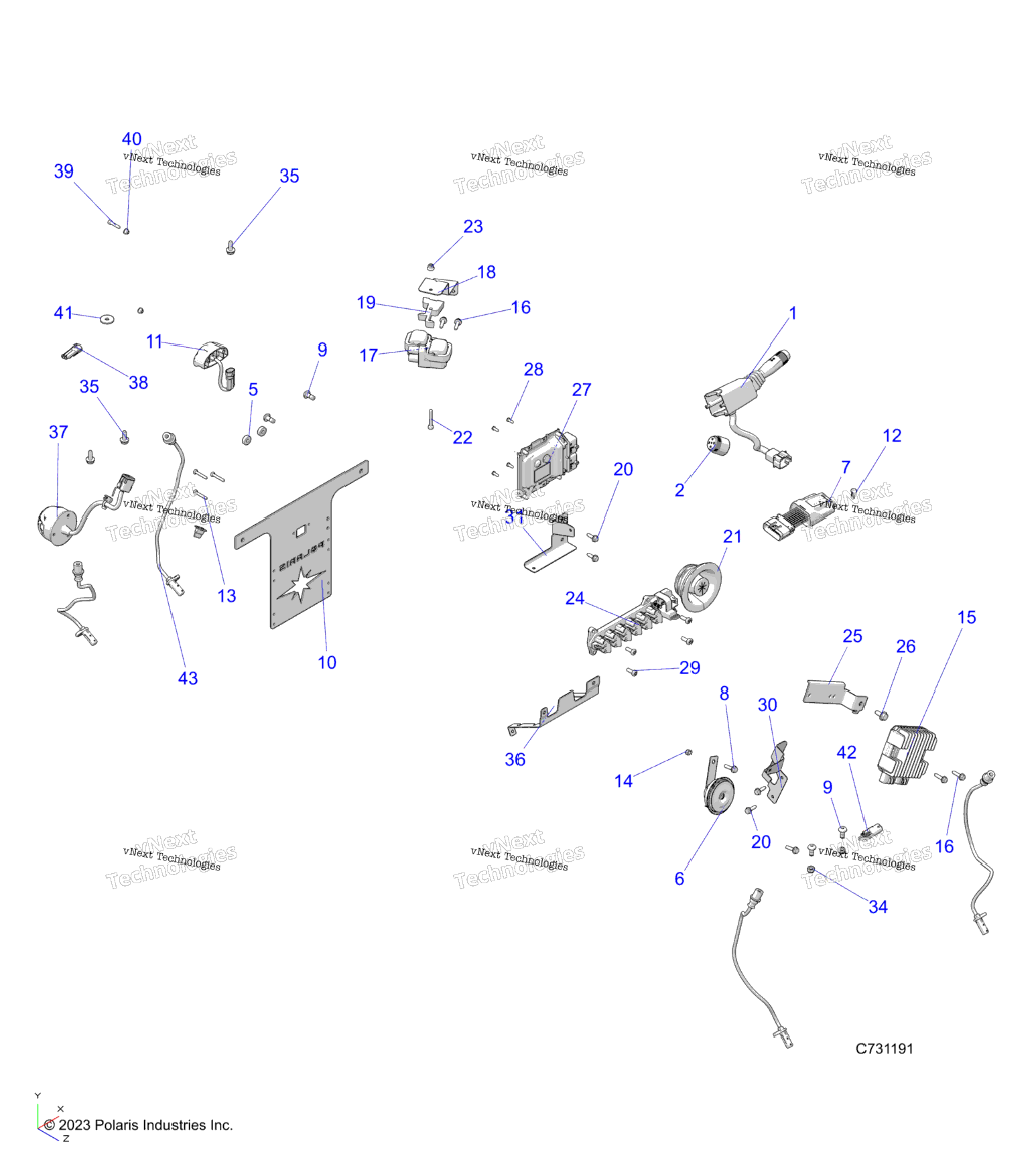 Electrical, Wire Harness Components, And License Plate