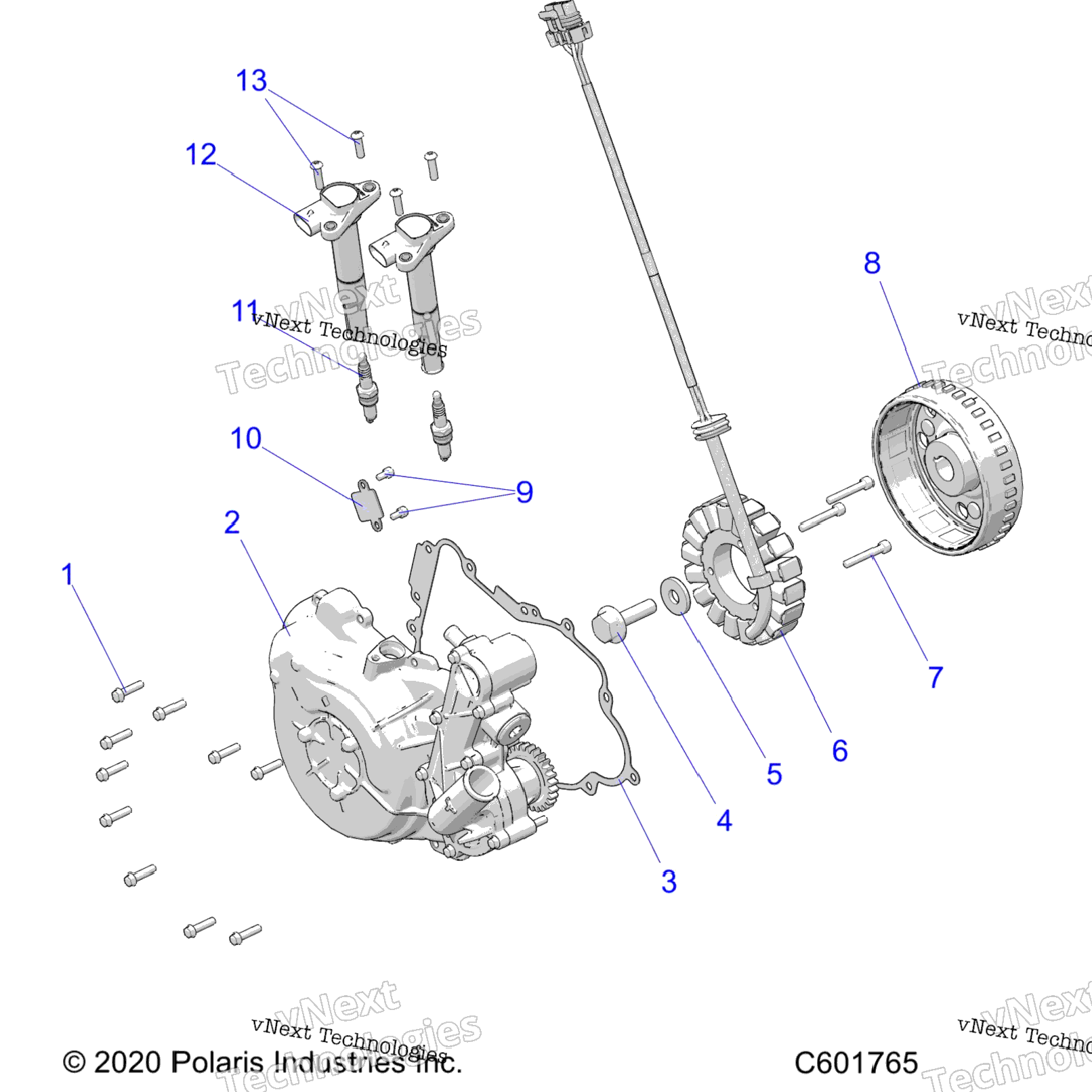 Electrical, Ignition System, WStator Cover