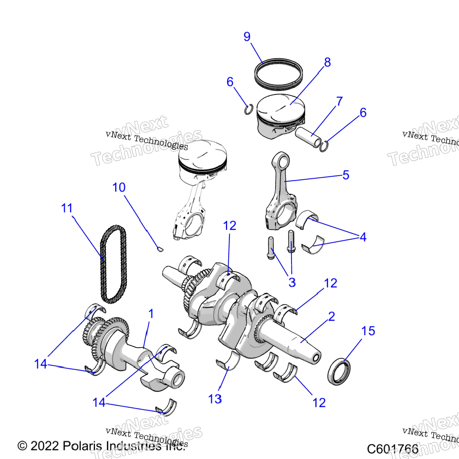 Engine, Balance Shaft, CrankshaftPiston