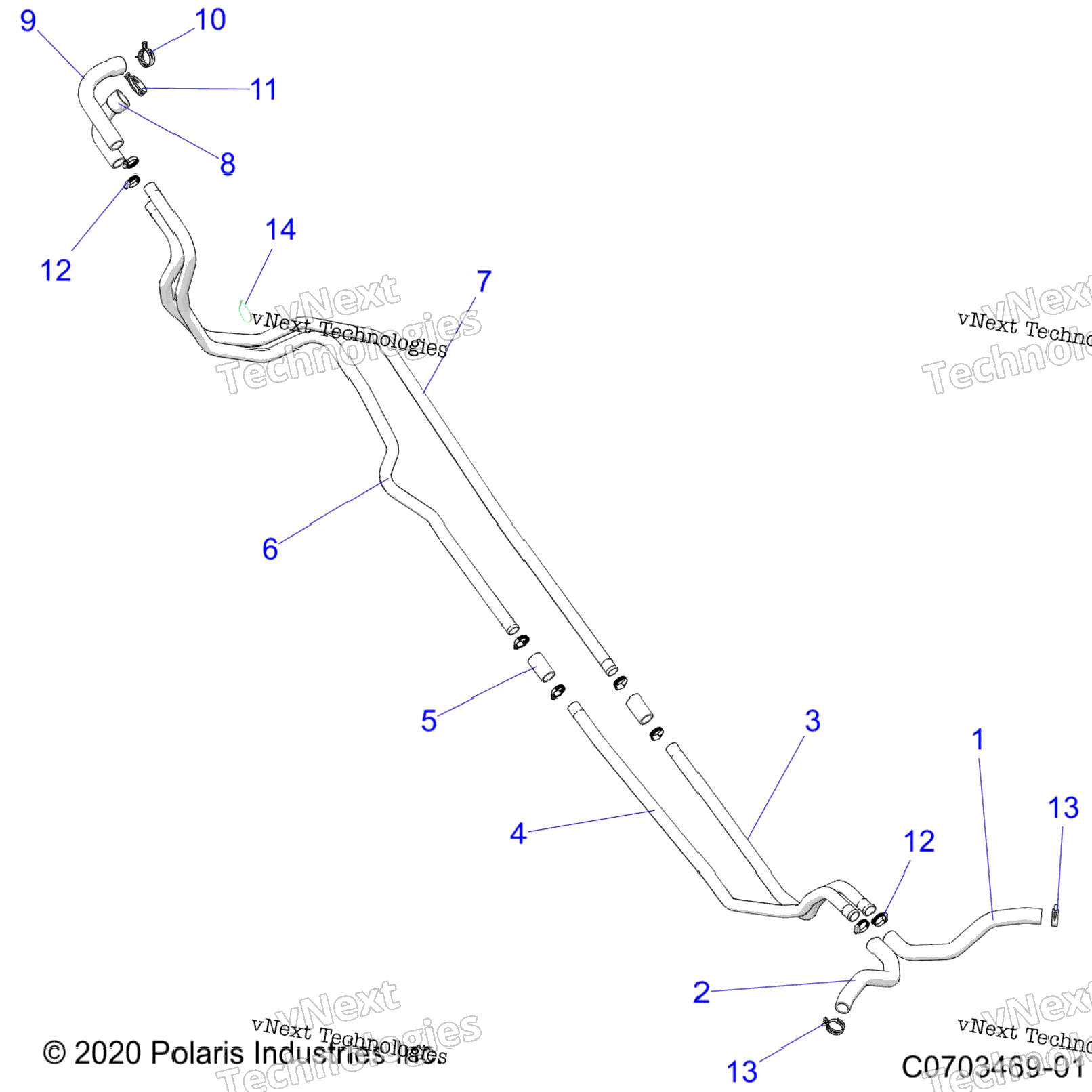 Engine, Cooling, Hoses And Related