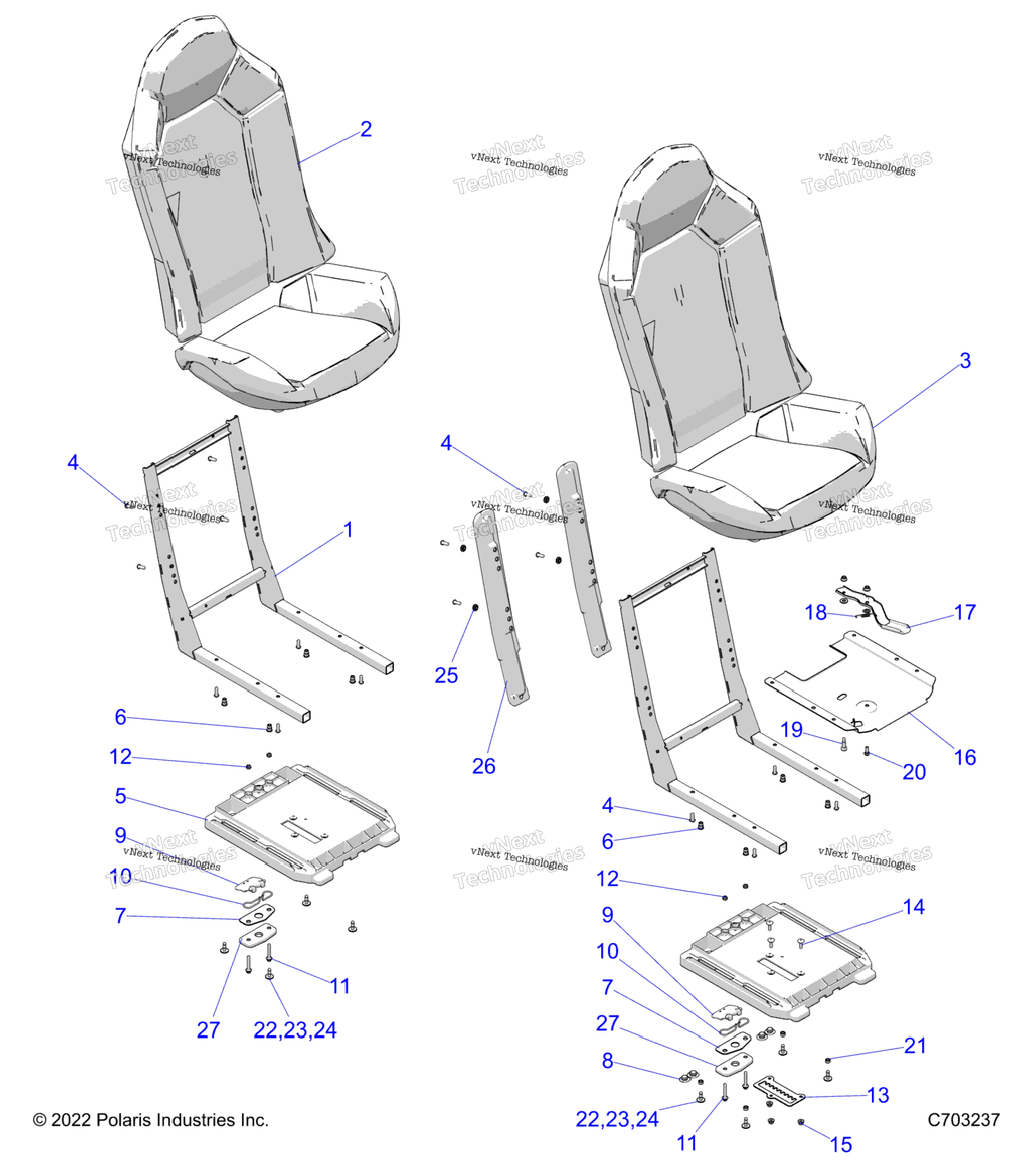 Body, Seat Asm. And Slider