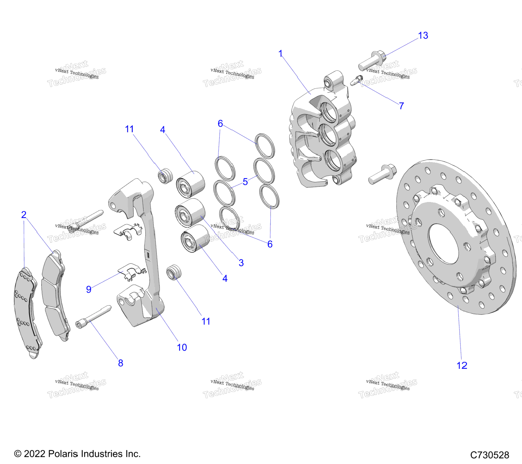 Brakes, Caliper, Front