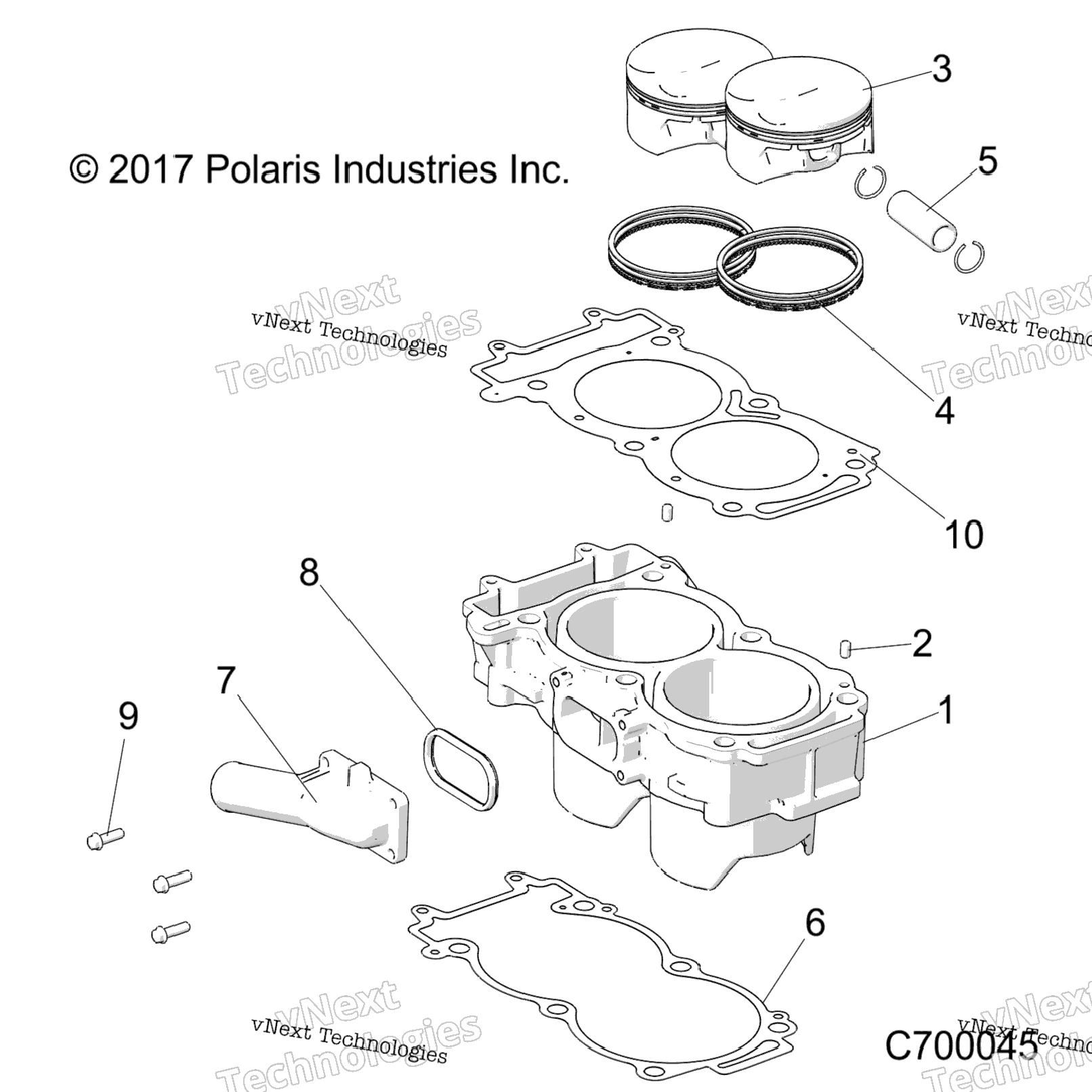 Engine, Cylinder And Piston