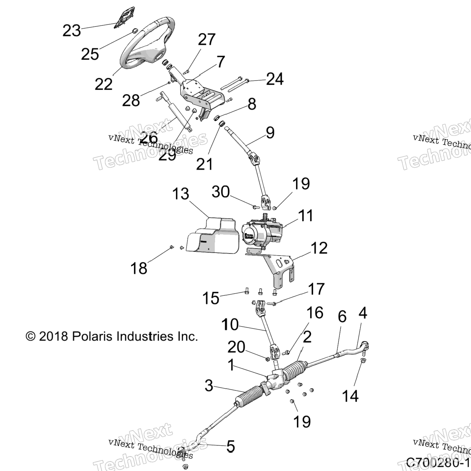 Steering, Power Steering Asm