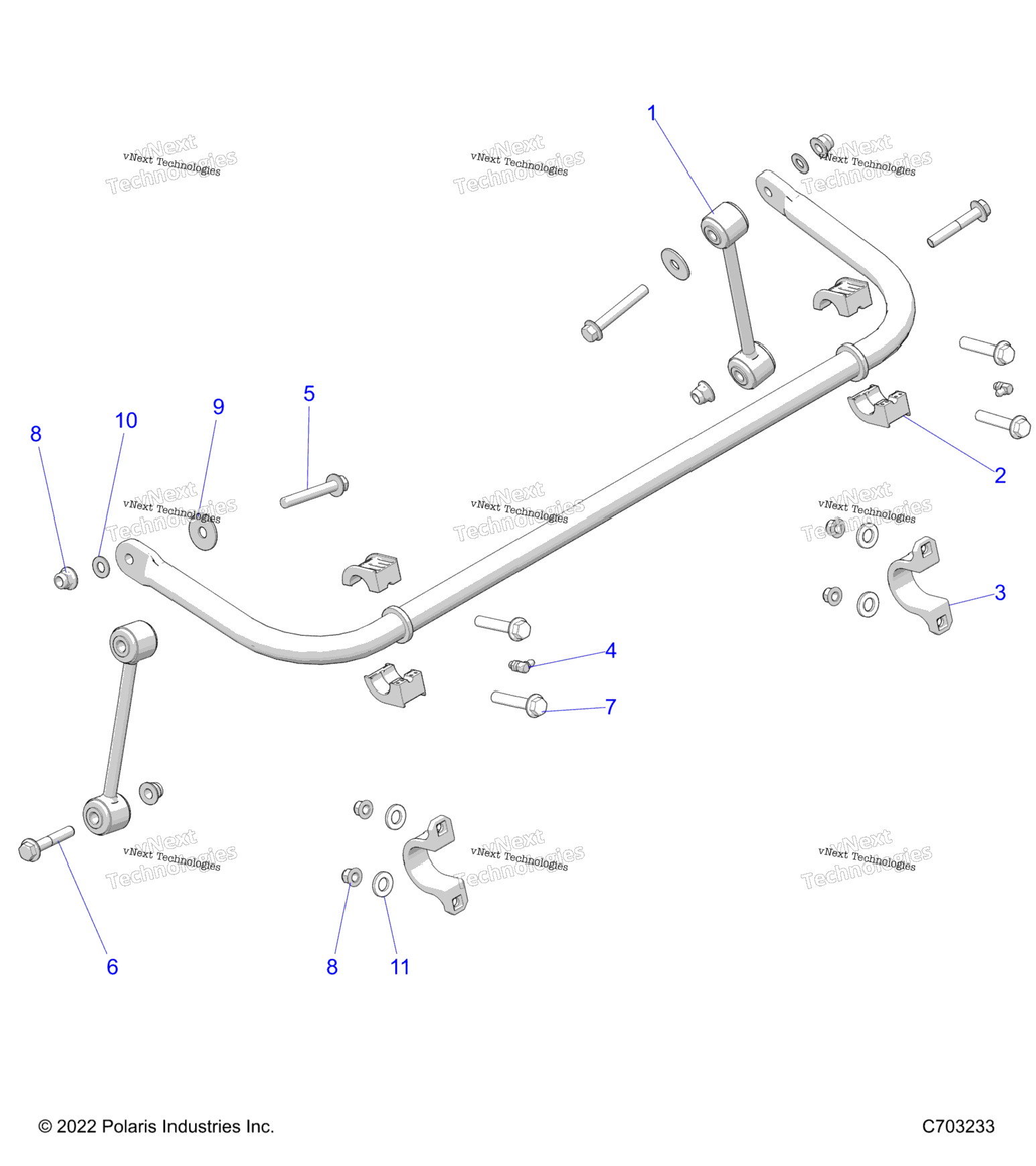 Suspension, Stabilizer Bar, Rear