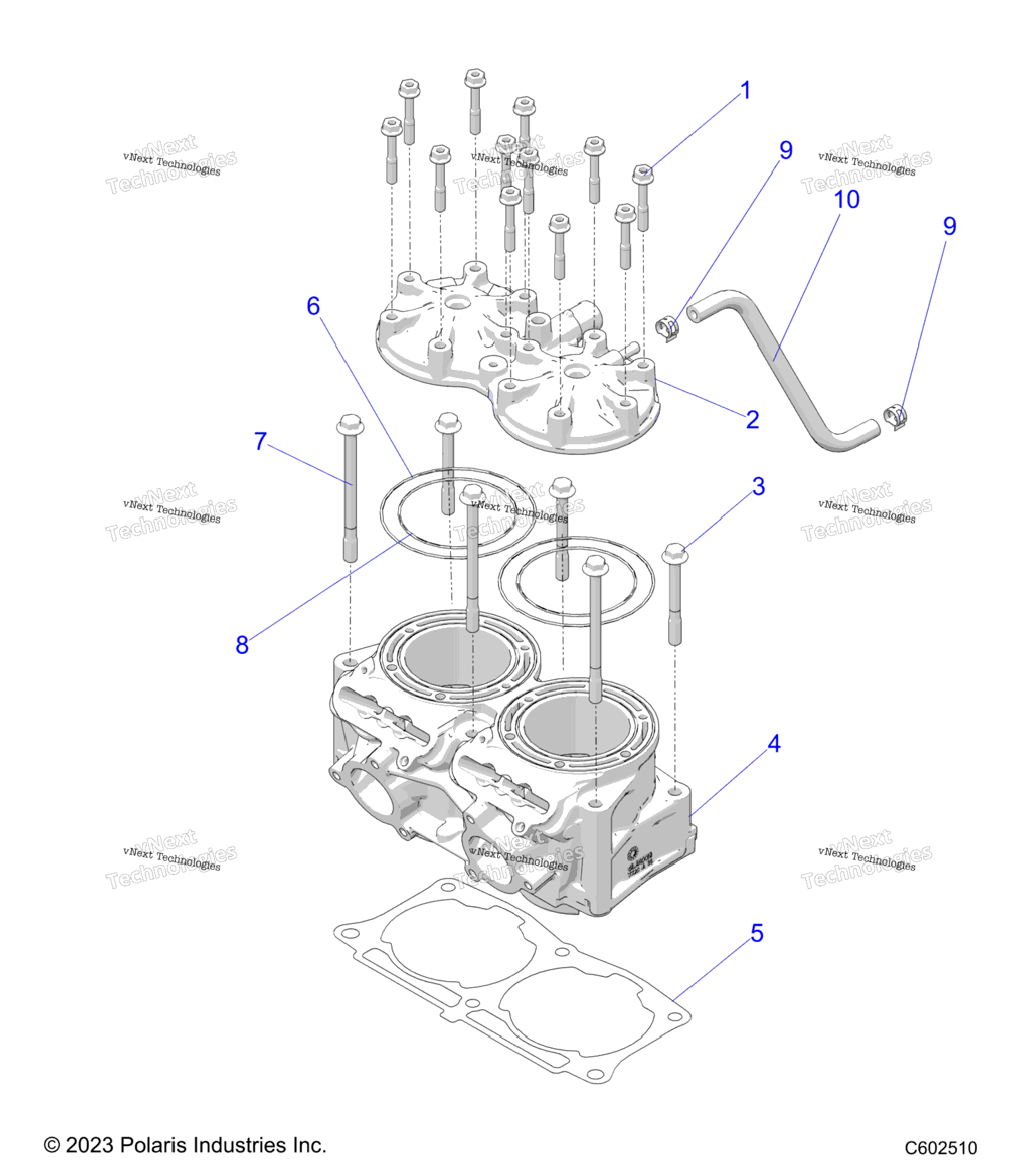 Engine, Cylinder, Cyl. Head S24tls6rsl6Rel