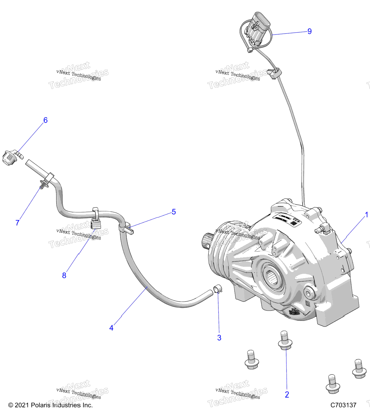 Drive Train, Front Gearcase Mounting Z23nae99frScrFr