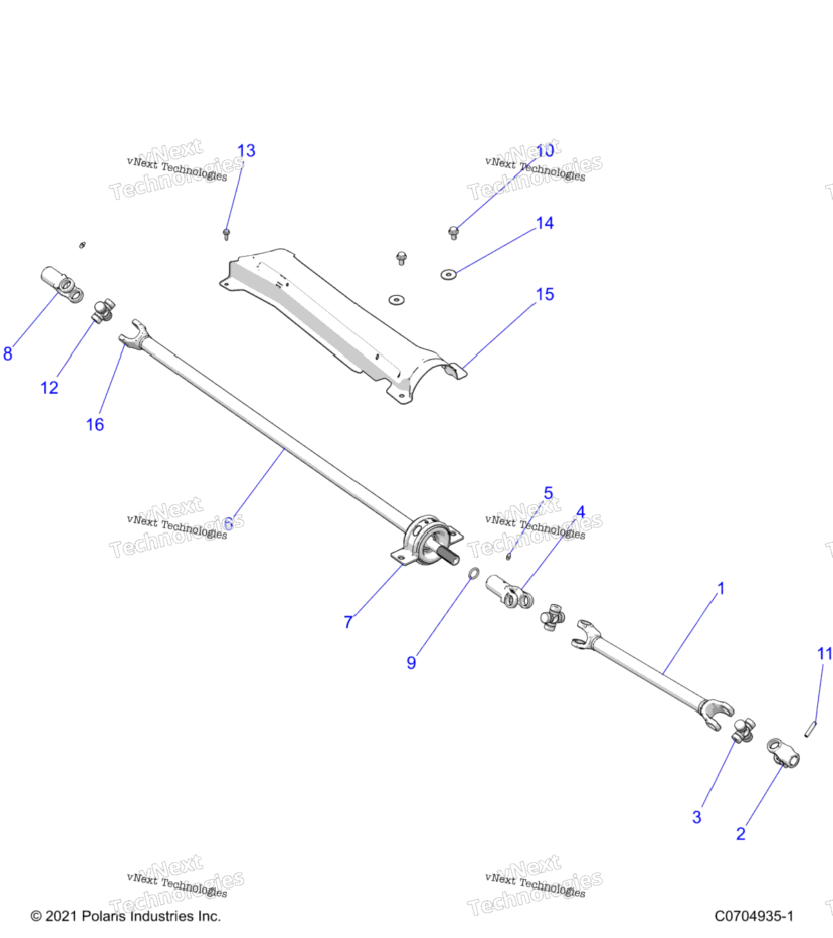 Drive Train, Front Prop Shaft Z23nae99frScrFr