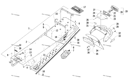 Tunnel, Rear Bumper, And Taillight Assembly