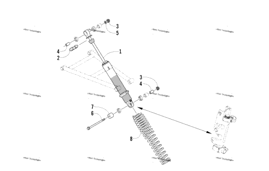 Front Suspension Shock Absorber Assembly