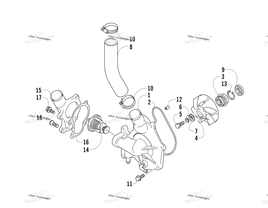 Water Pump And Thermostat