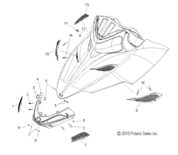 Body, Hood Screens & Hinge Asm