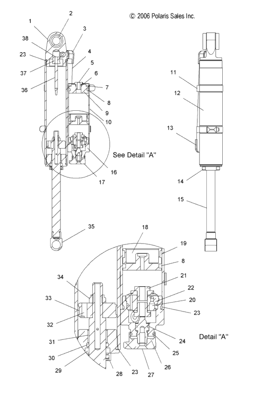 Suspension, Shock, Rear Track (49Snowshockrear)