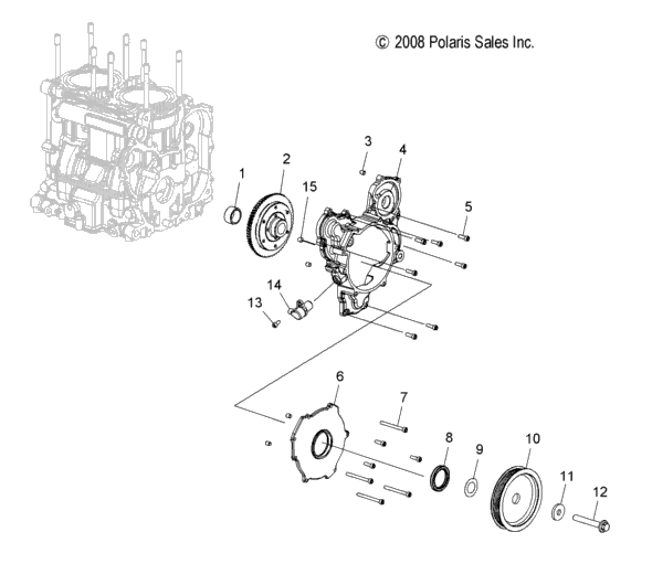 Engine, Drive Gear & Pulley