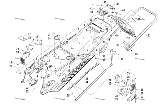 Tunnel, Rear Bumper, And Snowflap Assembly