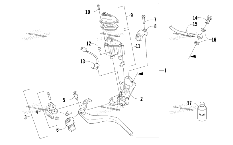 Hydraulic Brake Control Assembly