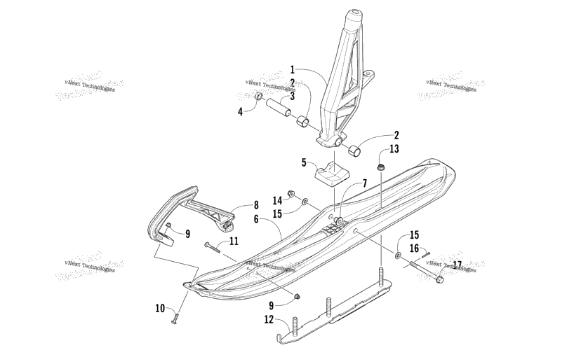 Ski And Spindle Assembly