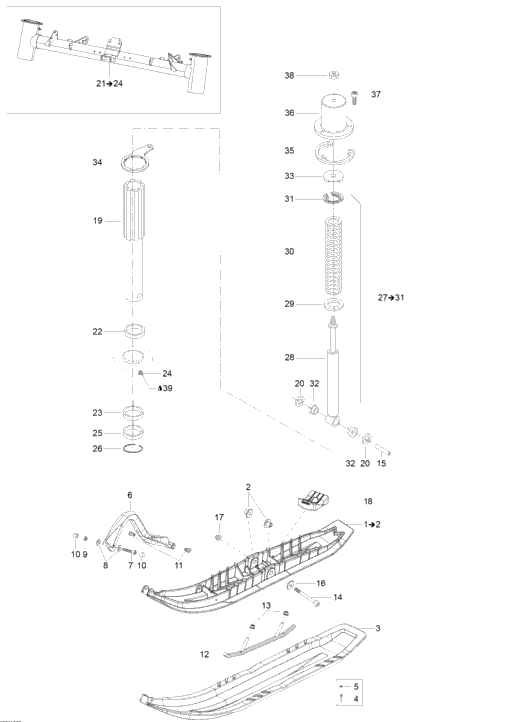 Front Suspension And Ski