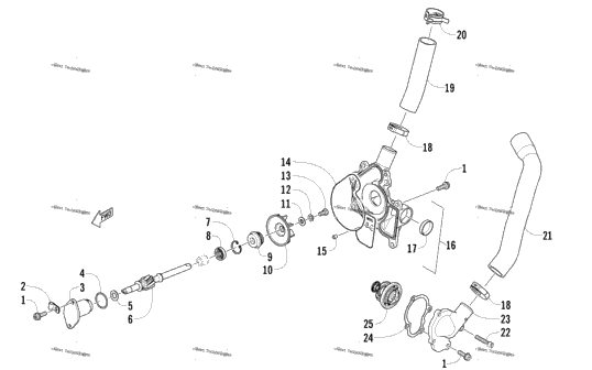 Water Pump And Thermostat