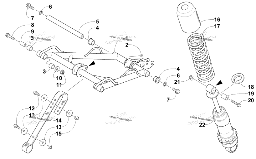 Rear Suspension Front Arm Assembly