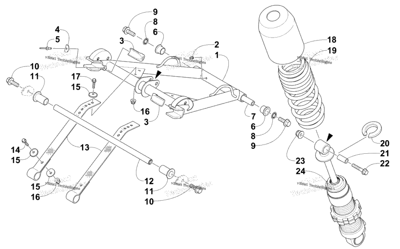 Rear Suspension Front Arm Assembly