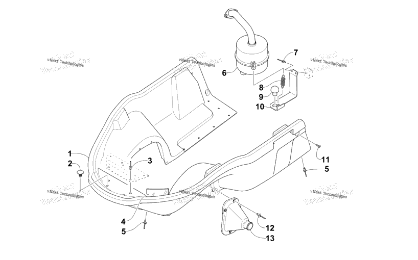 Belly Pan And Exhaust Assemblies