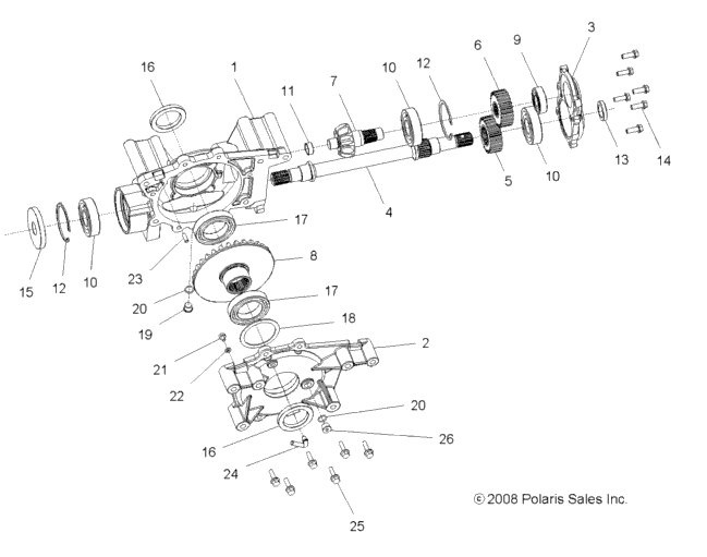 Drive Train, Mid Gearcase Internals