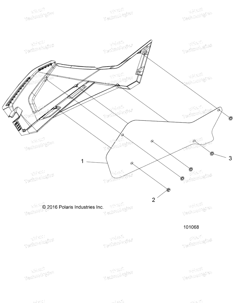 Body, Right Hand Side Panel Heat Shield And Hardware 2 Up