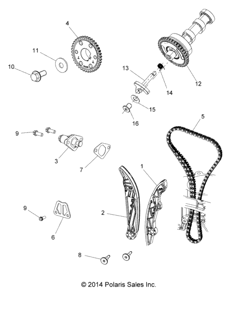 Engine, Cam Chain And Sprocket