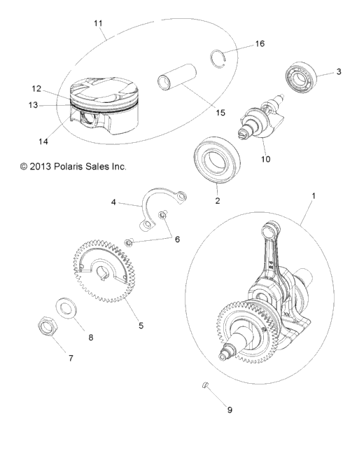 Engine, Crankshaft, Piston And Balance Shaft