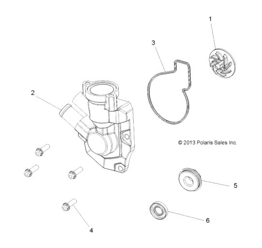 Engine, Waterpump Impeller And Cover