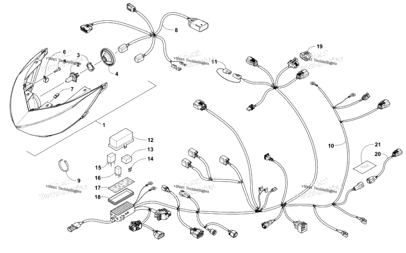 Headlight And Wiring Assemblies