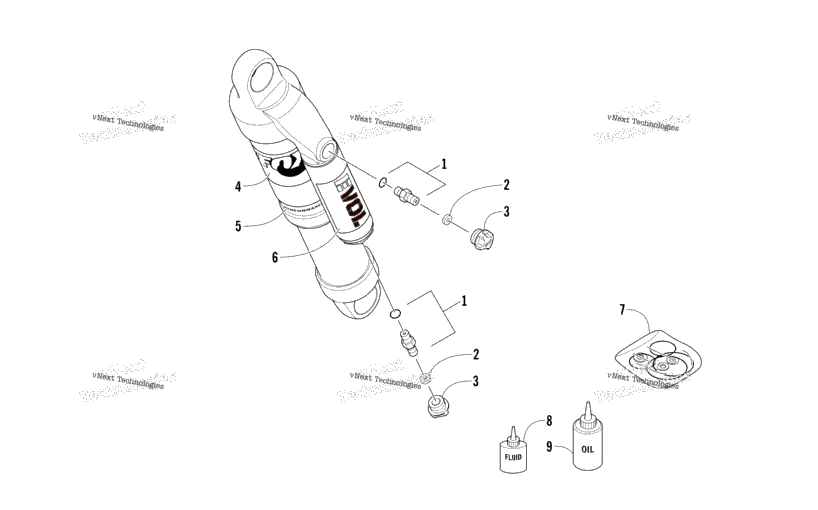 Rear Suspension Front Arm Shock Absorber