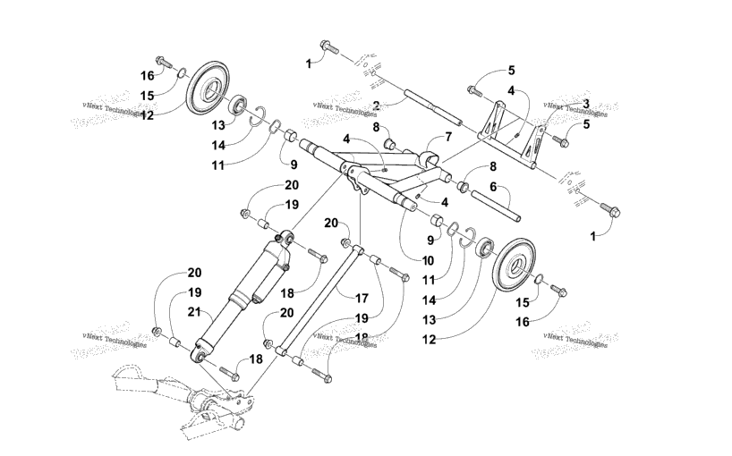 Rear Suspension Rear Arm Assembly