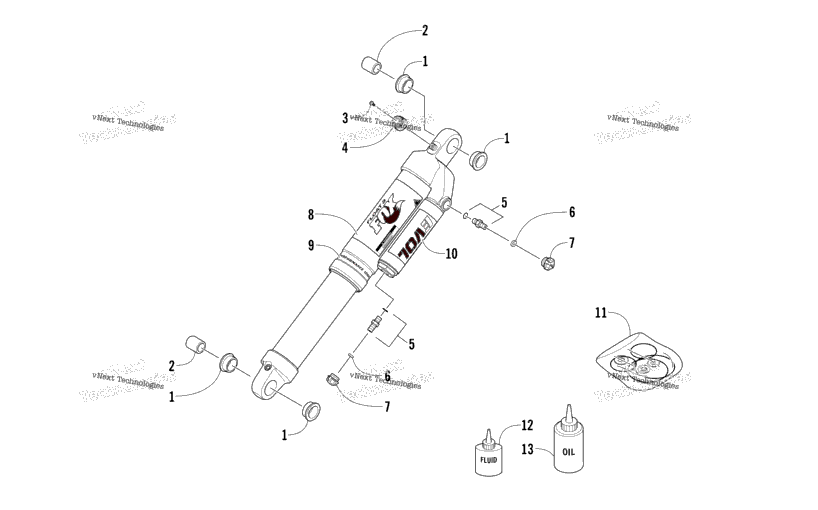 Rear Suspension Rear Arm Shock Absorber