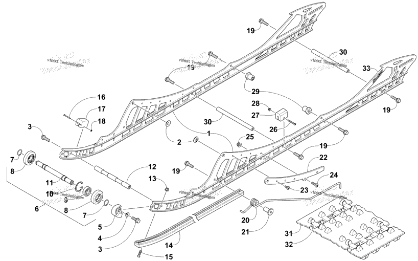 Slide Rail And Track Assembly