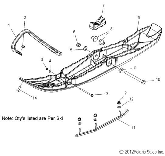 Steering, Ski Asm