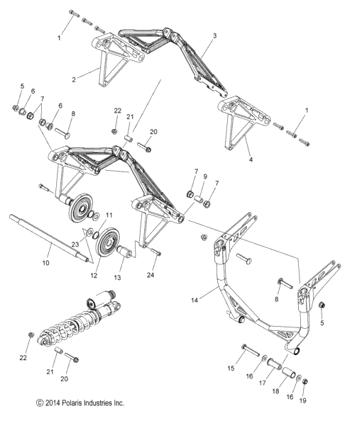 Suspension, Crank Asm., Rear All Options