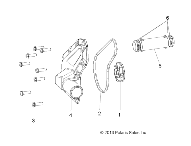 Engine, Waterpump Impeller & Cover