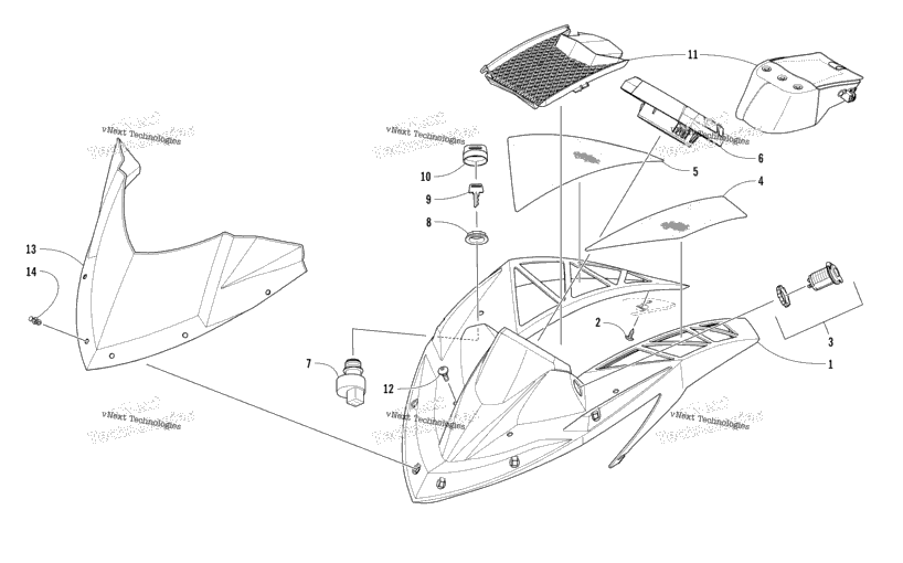 Windshield And Instruments Assemblies