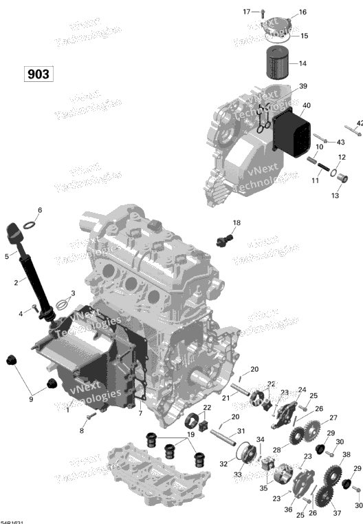 Engine Lubrication - 900-900 HO ACE