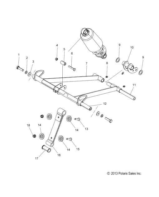 Suspension, Torque Arm, Front